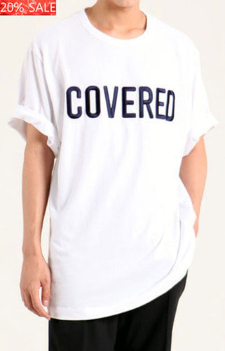 [20% SALE]   COVERED OVER FIT T-SHIRTS 본품 동일 COVERED 자수 작업  총 4만3천침당일 발송!48,000원-&gt;38,400원