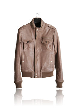 05&#039;F/W Collection Leather Jacket(베이지)