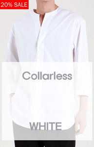 [추석연휴기간한정 20%세일!]   Collarless Shirts   조인성&amp;다니엘헤니 착용   WHITE 당일발송   69,000원-&gt;55,200원